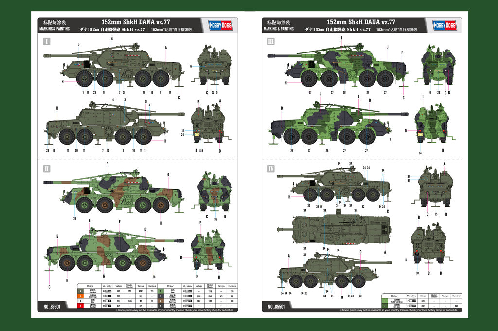 HobbyBoss, 152 MM SHKH DANA VZ. 77