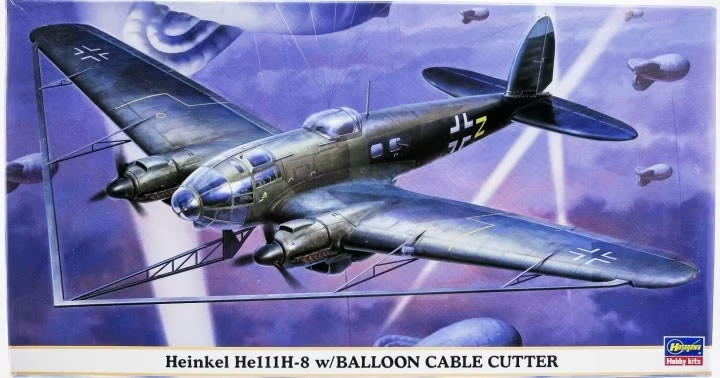 NodoModelli, 1/72 Hasegawa Heinkel He111H- 8 con tagliacavi a palloncino #929