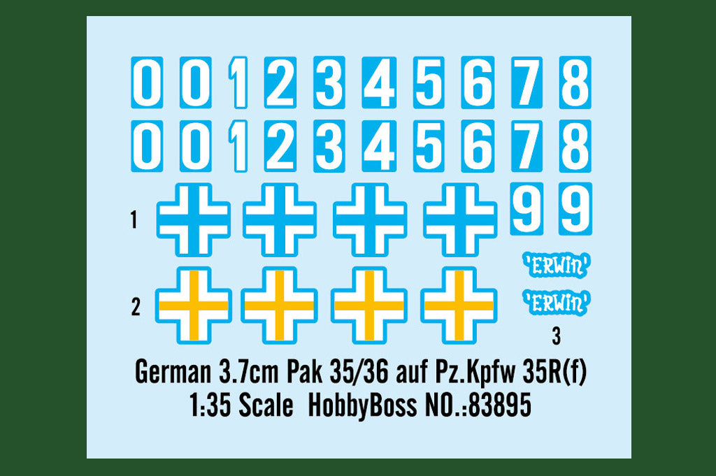 HobbyBoss, 3,7CM PAK35/36 TEDESCO AUF PZKPFW 35R(F)