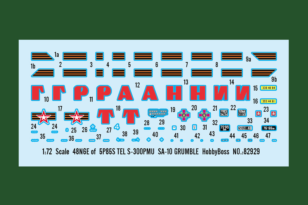 HobbyBoss, 48N6E DI 5P855 TEL S-300PMU SA-10 GRUMBL