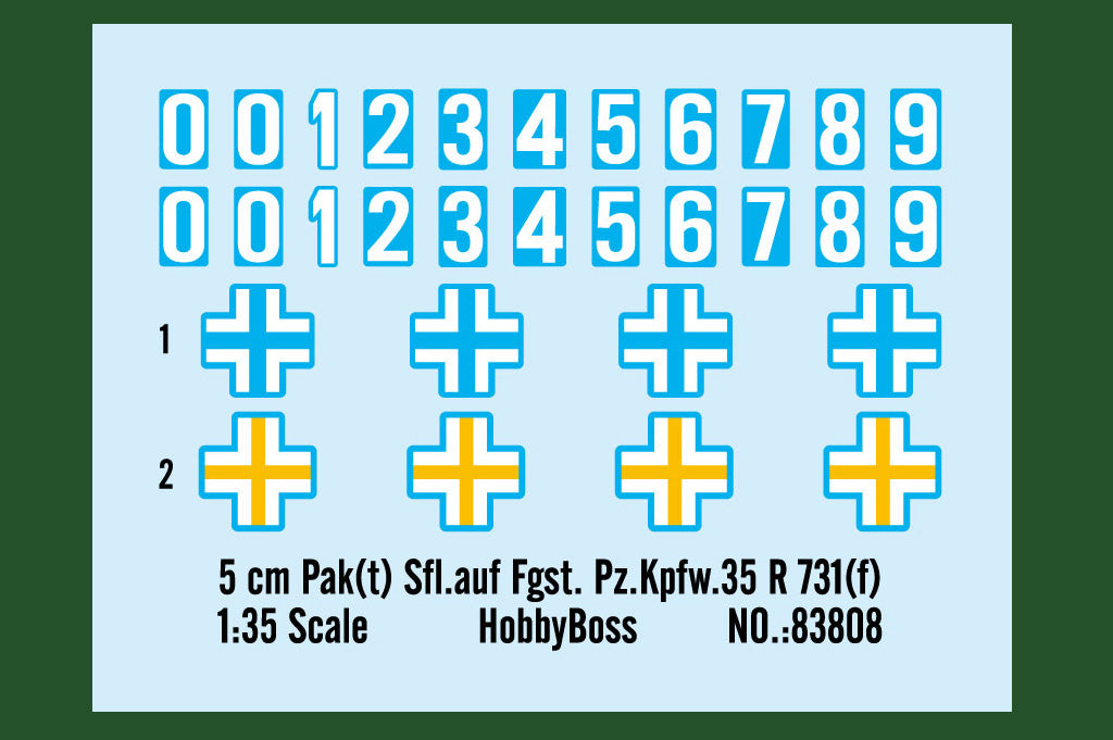 HobbyBoss, 5CM PAK(T) SFL.FGST PZ.KPFW.35 R 731(F)