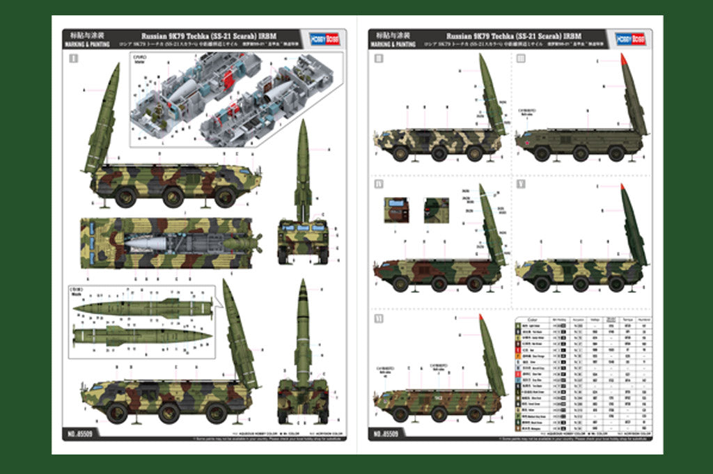 HobbyBoss, 9K79 TOCHKA (SS-21 SCARABEO) RUSSO IRBM