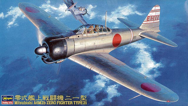 Hasegawa, A6M2b ZERO FIGHTER TIPO 21 (ZEKE)