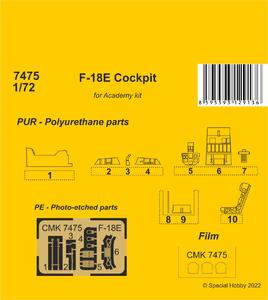 CMK, Abitacolo F-18E Hornet 1/72