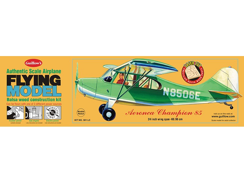 NodoModelli, Aeronca Champion di Guillow, aeroplano in balsa