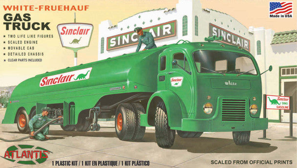 Modelli Atlantis, Atlantis Models Camion a gas bianco-Fruehauf con 2 figure (ex Revell)