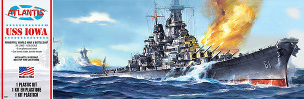 Modelli Atlantis, Atlantis Models USS Iowa BB-61 Grande nave da guerra in kit di modellismo in plastica