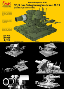 CMK, Austro-ungarico WWI 30,5 cm Belagerungsmőrser M.11 /Škoda30,5 cm Haubitze 1/35