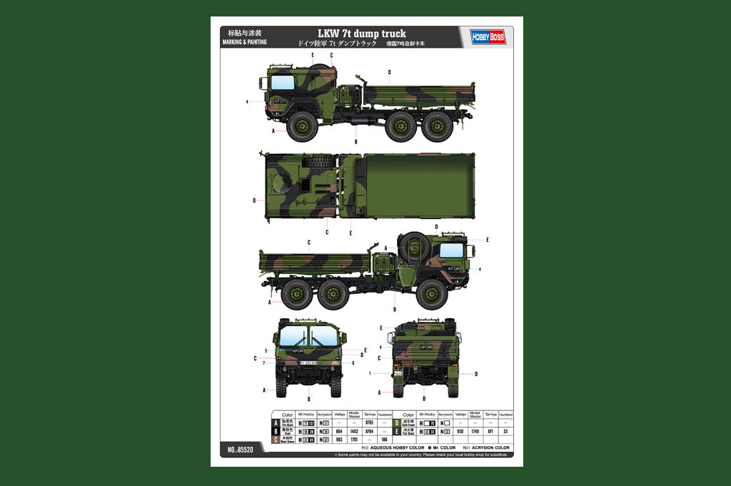 HobbyBoss, Autocarro a cassone ribaltabile LKW 7t