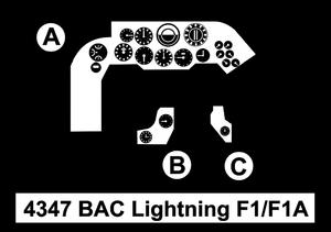 CMK, BAC Lightning F1/F1A - Set abitacolo 1/48 per kit Airfix/Eduard