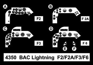 CMK, BAC Lightning F2/F2A/F3/F6 - Set abitacolo 1/48 per kit Eduard/Airfix