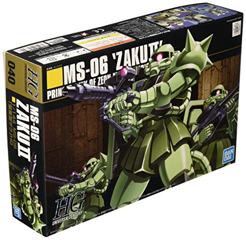 Bandai Hobby, BANDAI Spirits HGUC Mobile Suit Gundam MS-06 Mass Production Type Zaku Modello preplastico codificato a colori in scala 1/144