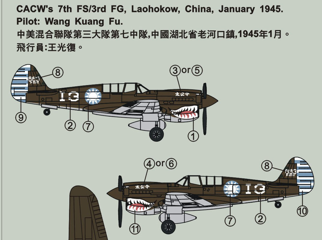 Club AFV, CACW P40-N 14th Air Force 1:14