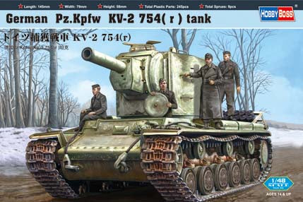 Hobby Boss, CARRO ARMATO TEDESCO PZ.KPFW KV-2 754 (R)