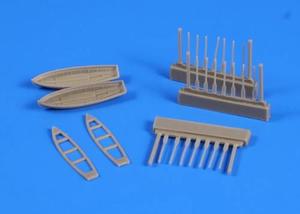 CMK, Cutter da 6 m (2 pezzi) con palette per Bismark / Trumpeter kit 1/200