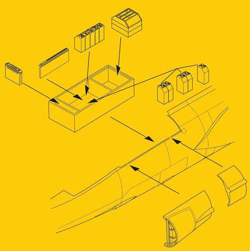 CMK, F-104G/S Set di scatole per elettronica e munizioni 1/32