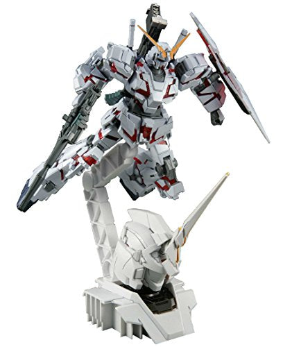 Bandai, Gundam HGUC RX-0 Unicorn Gundam (modalità distruzione) + base per la visualizzazione della testa