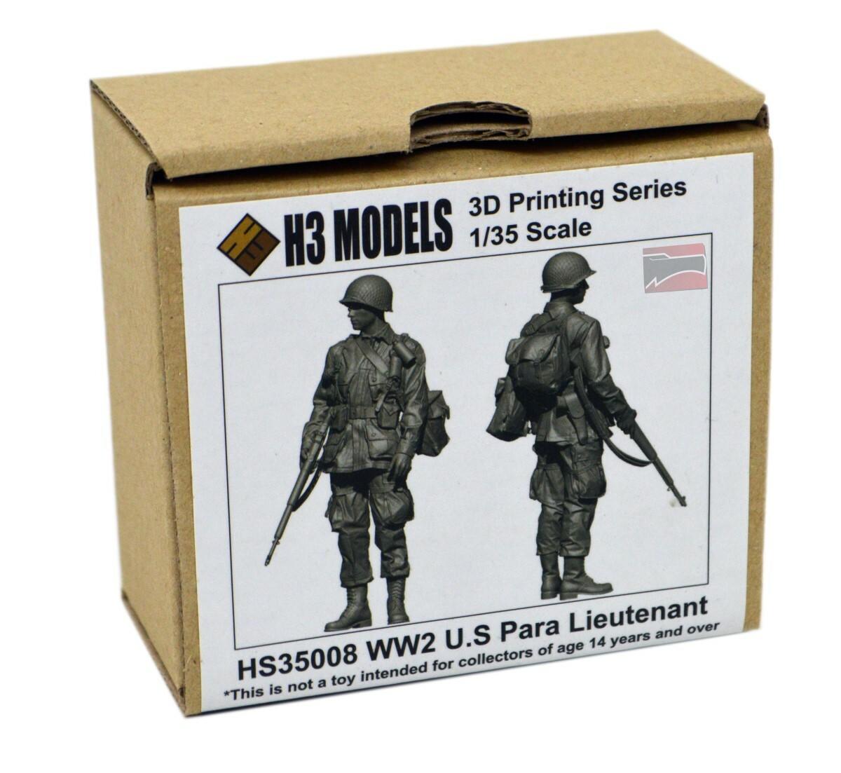 Modelli H3, H3M35008 - 1/35 H3 Models WW2 US 2nd Lieutenant Resin Model Kit