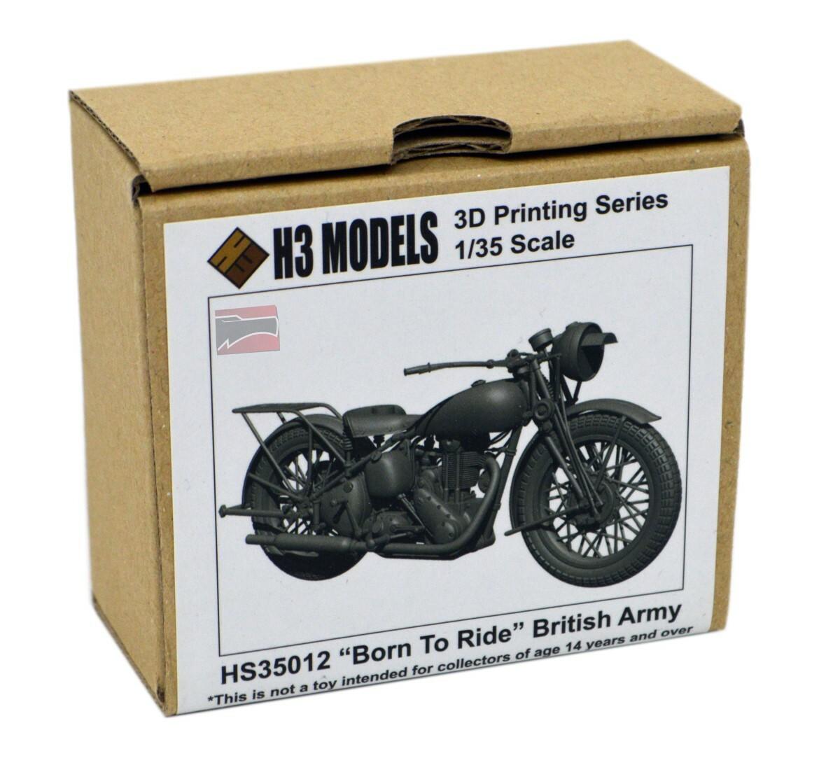 Modelli H3, H3M35012 - 1/35 H3 Models BORN TO RIDEÂ British Army Motorcyle Resin Model Kit