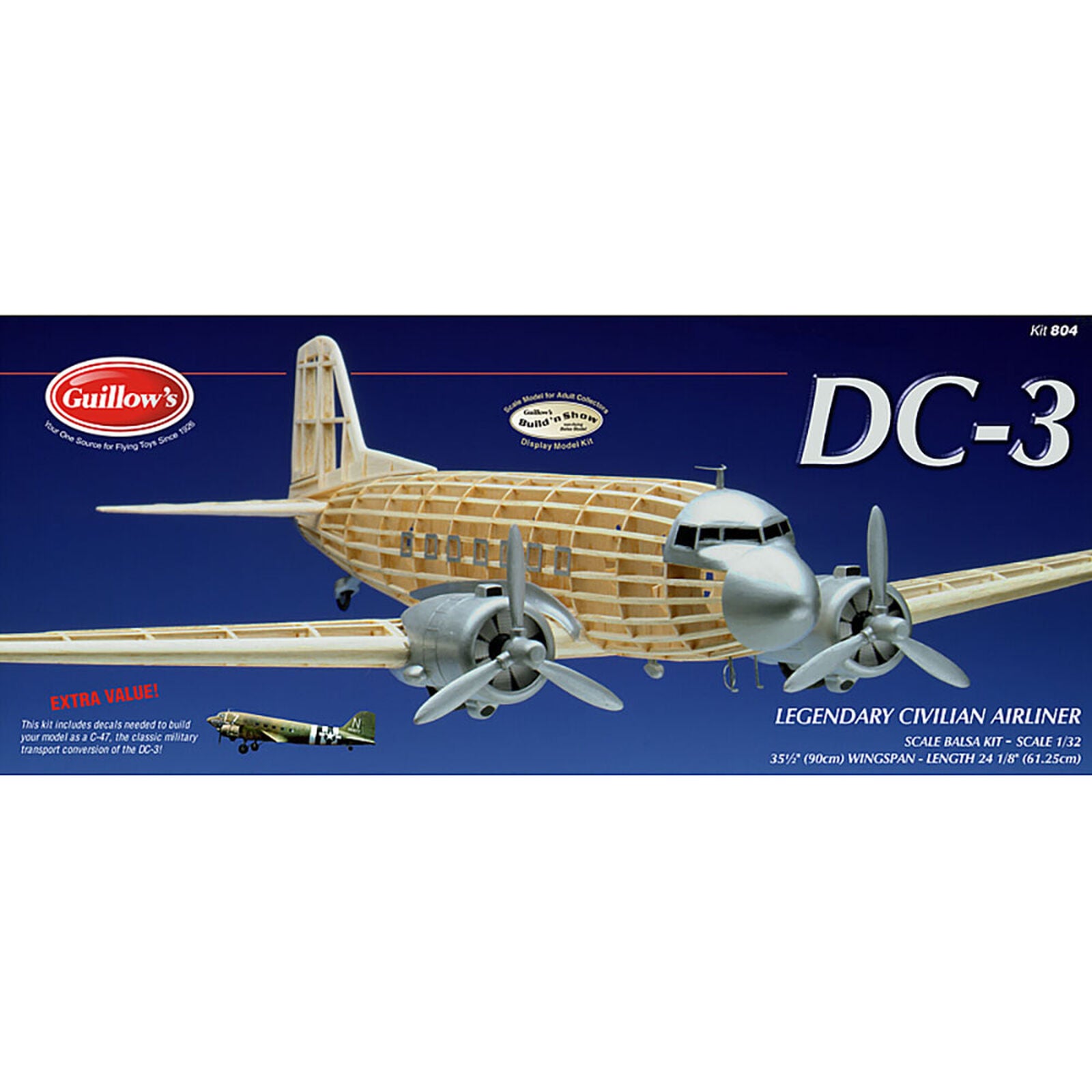 GUILLOW, Kit Douglas DC-3, 35