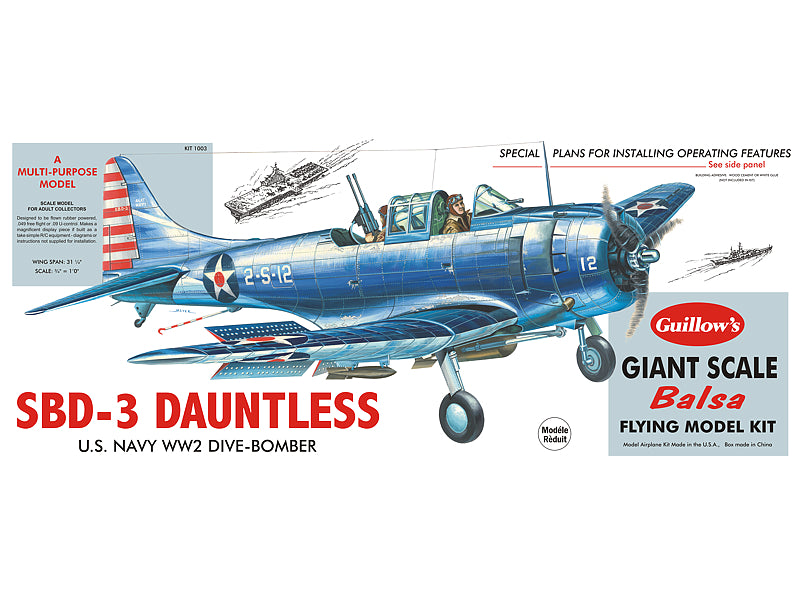 Gulliows, Kit di modellismo Guillow's Douglas SBD-3 Dauntless