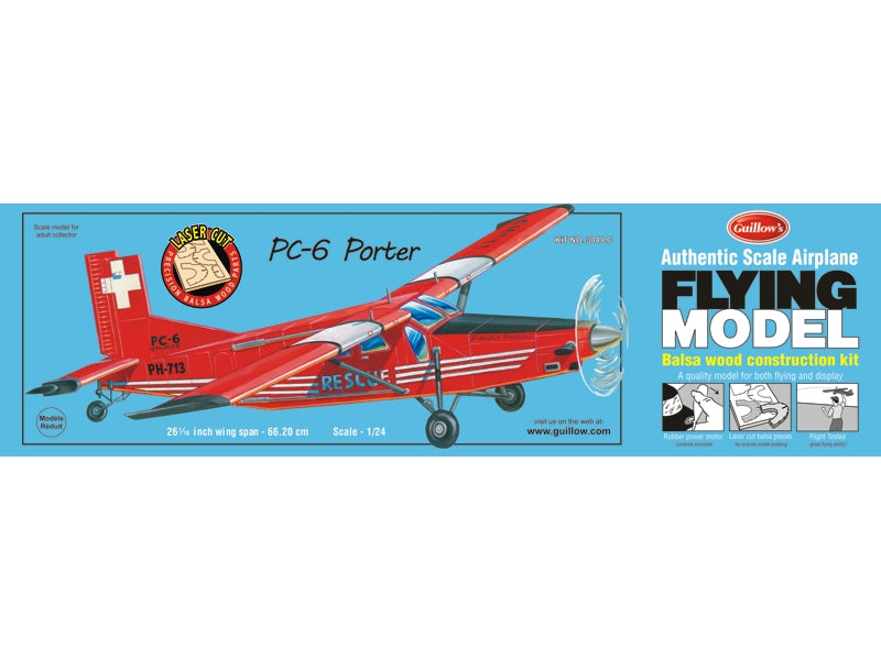 Gulliows, Kit di modellismo a taglio laser Porter PC-6 di Guillow