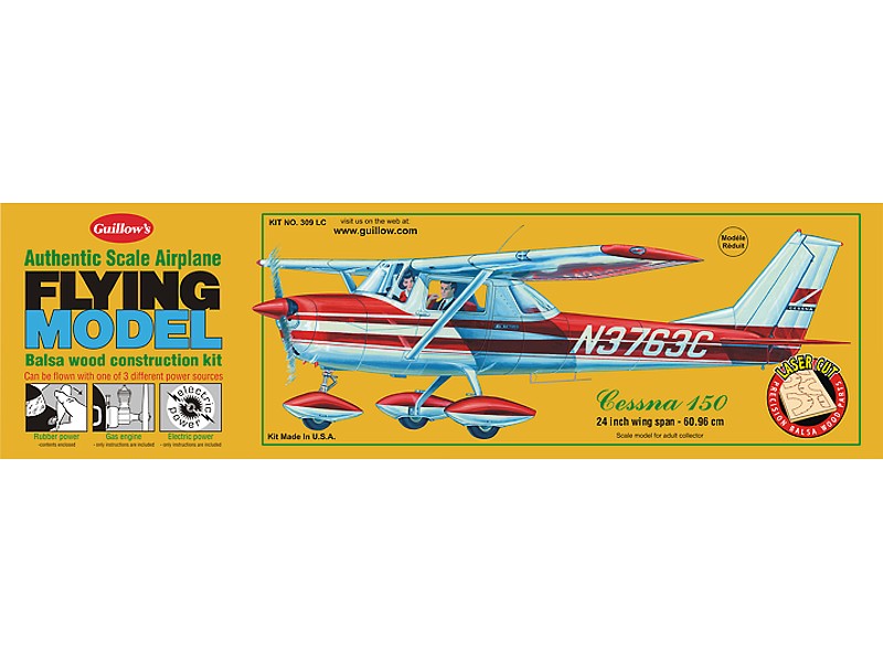 NodoModelli, Kit modellismo taglio laser Cessna 150 di Guillow