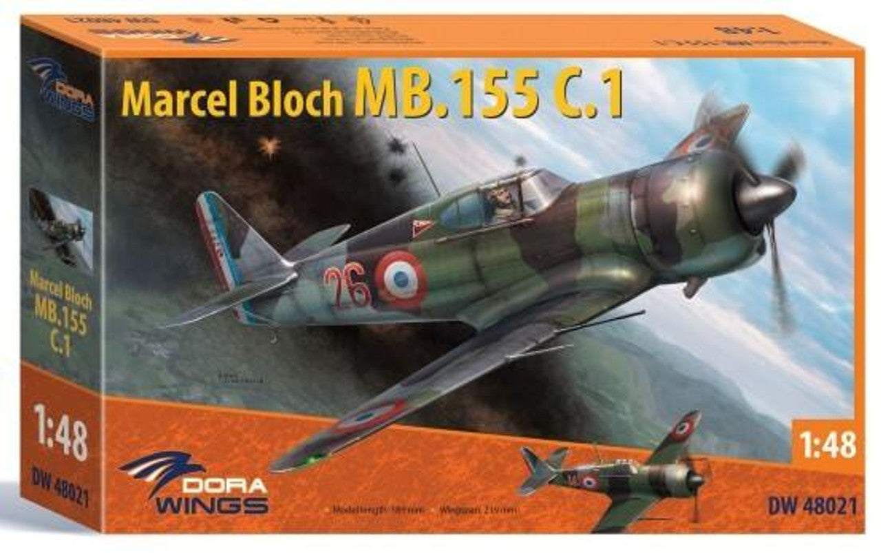 Ali di Dora, Marcel Bloch MB155 C1 Caccia dell'aeronautica militare francese