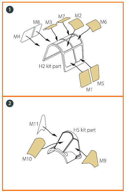 Prop. chiara, Maschera di verniciatura Hawk H-75 N/O