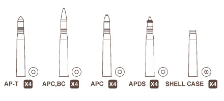 Club AFV, Munizioni 6-Pdr 57 mm (ottone)