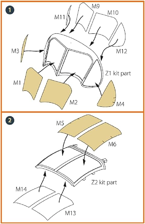 Prop. chiara, OV-1 A/JOV-1A Mohawk per maschera di verniciatura del kit CP