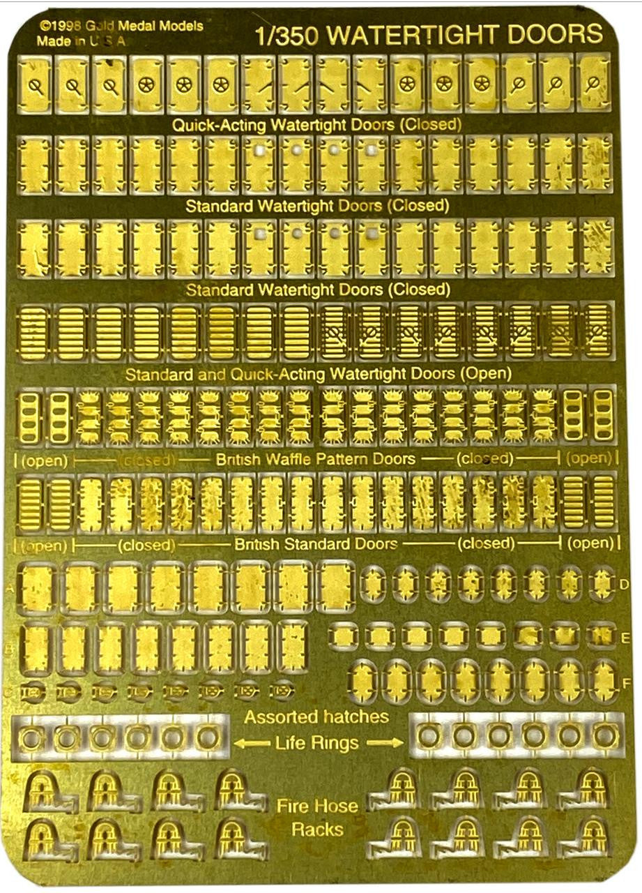 Modelli di medaglie d'oro, PORTE D'ACQUA (172 porte, boccaporti, portagomma e anelli di salvataggio)
