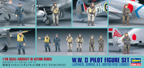 Hasegawa, SET DI FIGURE DI PILOTI DELLA SECONDA GUERRA MONDIALE (FIGURE DI PILOTI GIAPPONESI, TEDESCHI, STATUNITENSI E BRITANNICI)