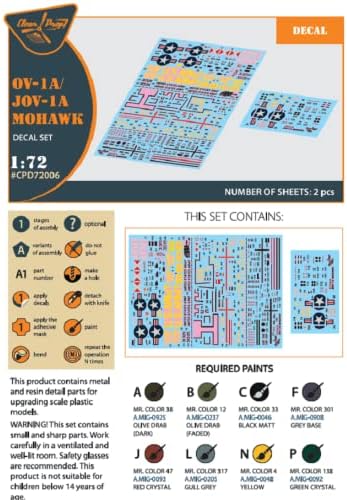 Prop. chiara, Set di decalcomanie per OV-1 A/JOV-1A Mohawk