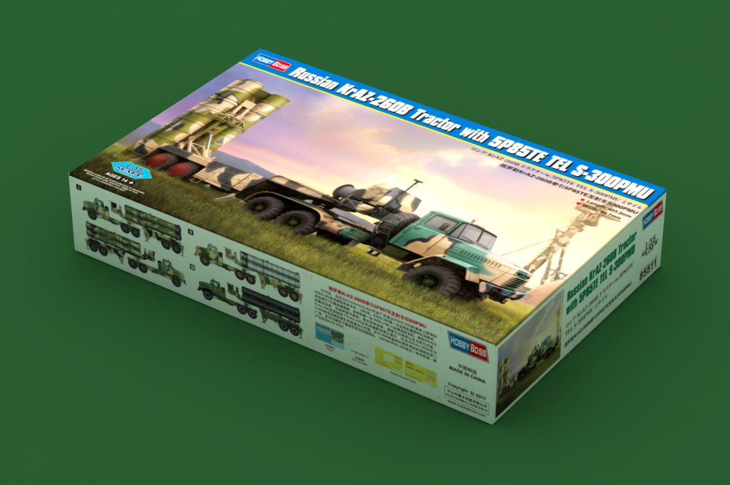 HobbyBoss, TRATTORE KRAZ-260B C/5P85TE TEL S-300 PMU