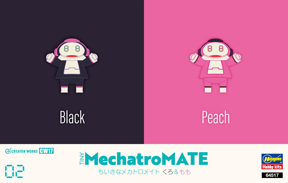 Hasegawa, Tiny MechatroMATE No.02 "Black & Peach" (due kit nella confezione)