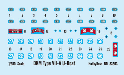 HobbyBoss, U-BOOT DI TIPO VII-A DELLA MARINA MILITARE DI DKM