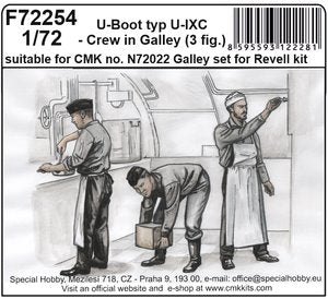 CMK, U-Boot typ IXC - Equipaggio in cambusa (3 figure) 1/72