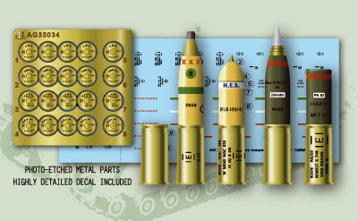 Club AFV, UK 95mm Howitzer Brass Ammo 1: