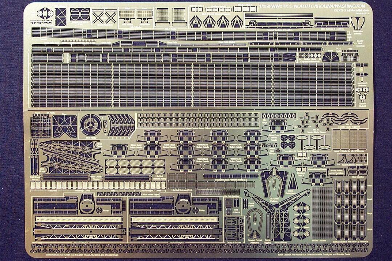 Modelli di medaglie d'oro, USS North Carolina Set di foto con dettagli incisi