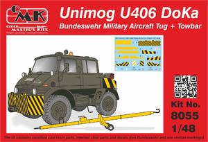 CMK, Unimog U406 DoKa rimorchiatore militare aeroportuale + barra di traino 1/48