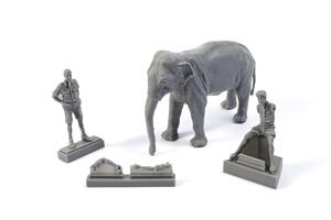 CMK, WWII RAF Meccanico in India+Elefante con Mahout (2 fig. + elefante) 1/48