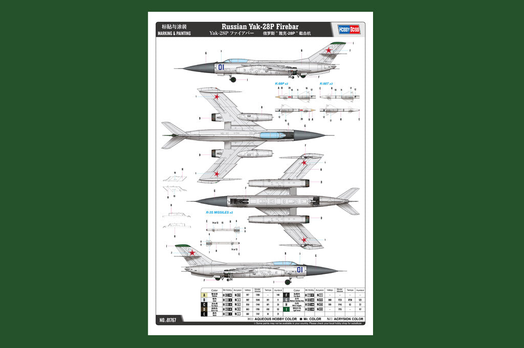 HobbyBoss, YAK-28P FIREBAR RUSSO